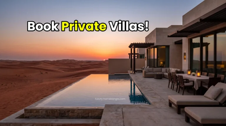 Luxury Abu Dhabi private villa rentals and premium desert safari lodges.